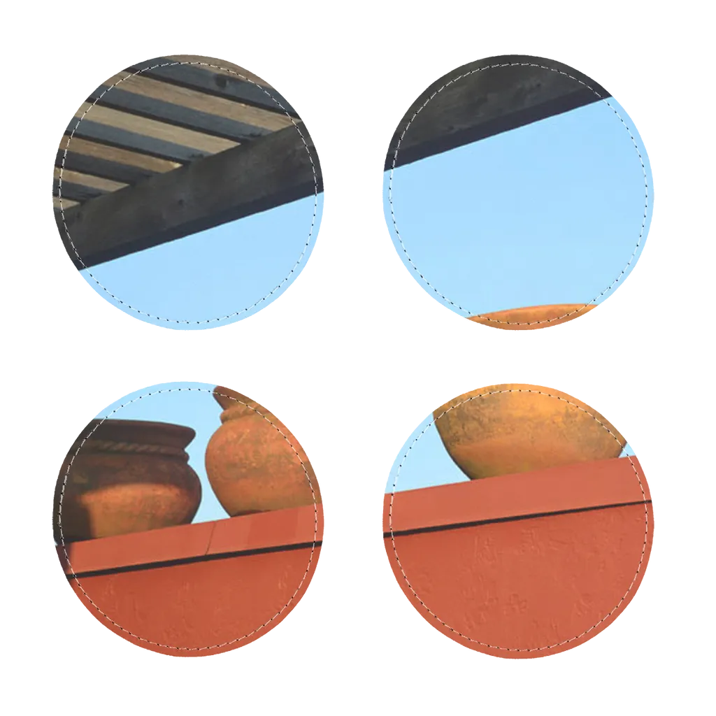 DecorativeVases Sublimation Coasters Pack of Four