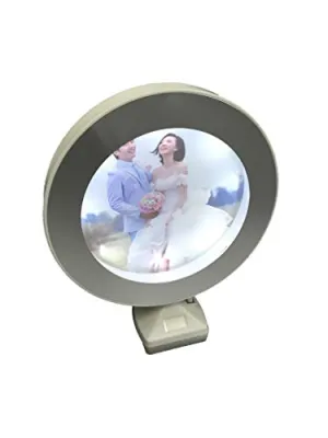 IndusSeller_Magic Mirror Round Pack of 1 with All its Accessory and Customized Photo as per Request
