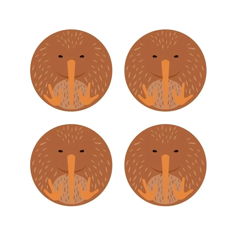 NZ Cuties Kiwi Ceramic Coaster Set/4